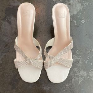 David’s bridal rhinestone sandals
